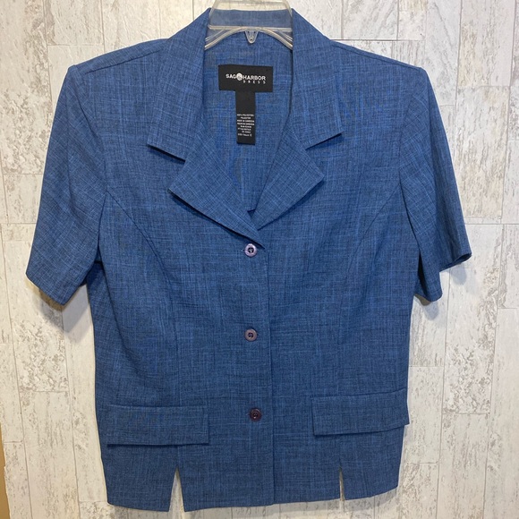 Women’s Sag Harbor Dress SUIT blues & Tan NEW WT - Picture 9 of 16